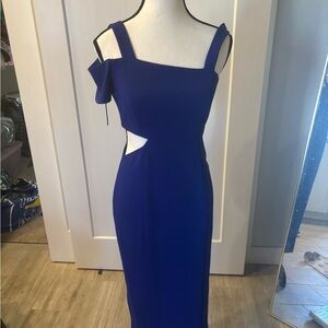 Jay Godfrey One Shoulder Royal Blue Dress